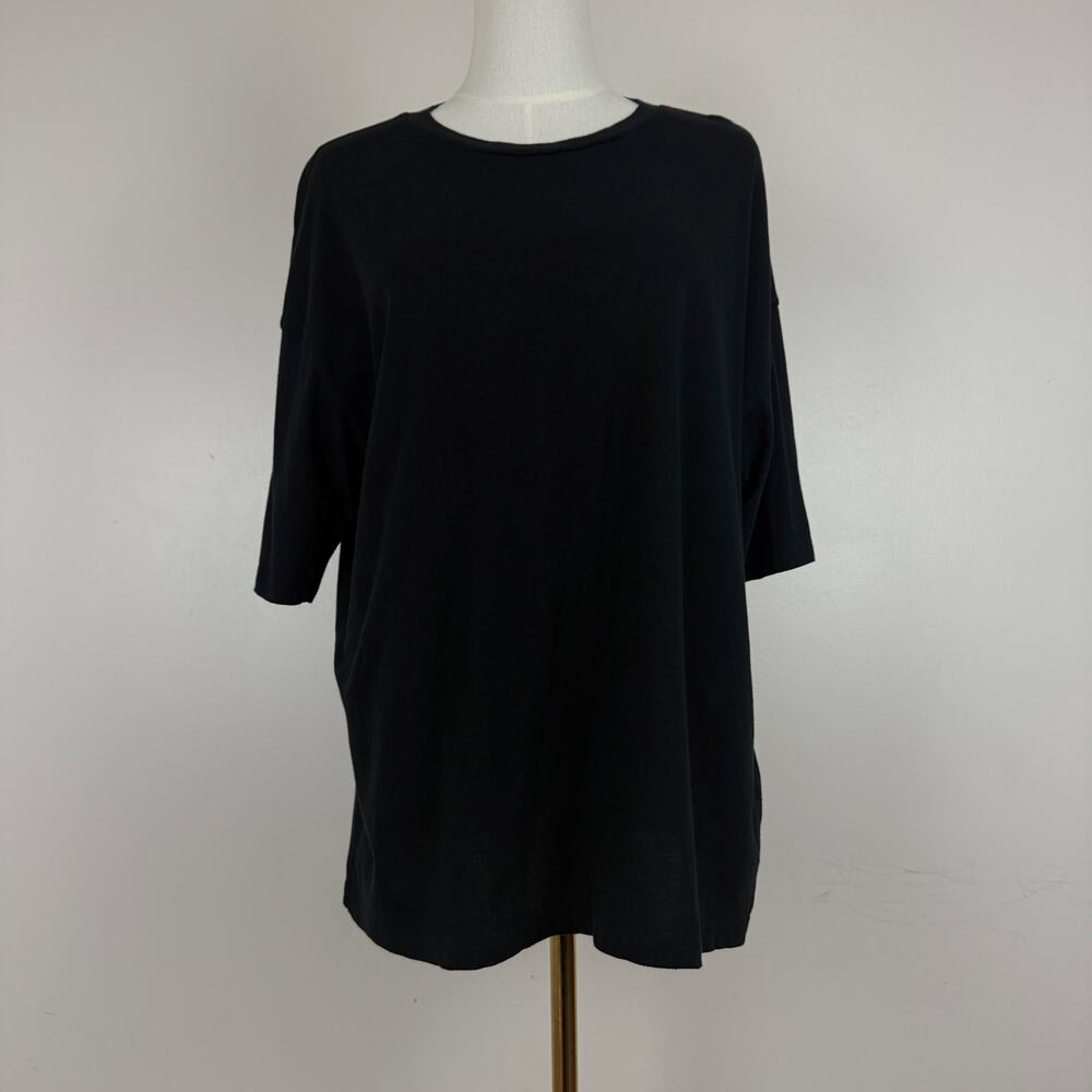 Wild Fable Black Oversize Black Tee Shirt Women's Tee Crewneck Short Sleeve